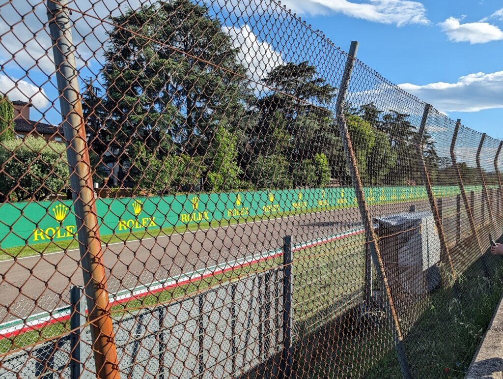 GA view on the straight down towards Rivazza 2 grandstands.