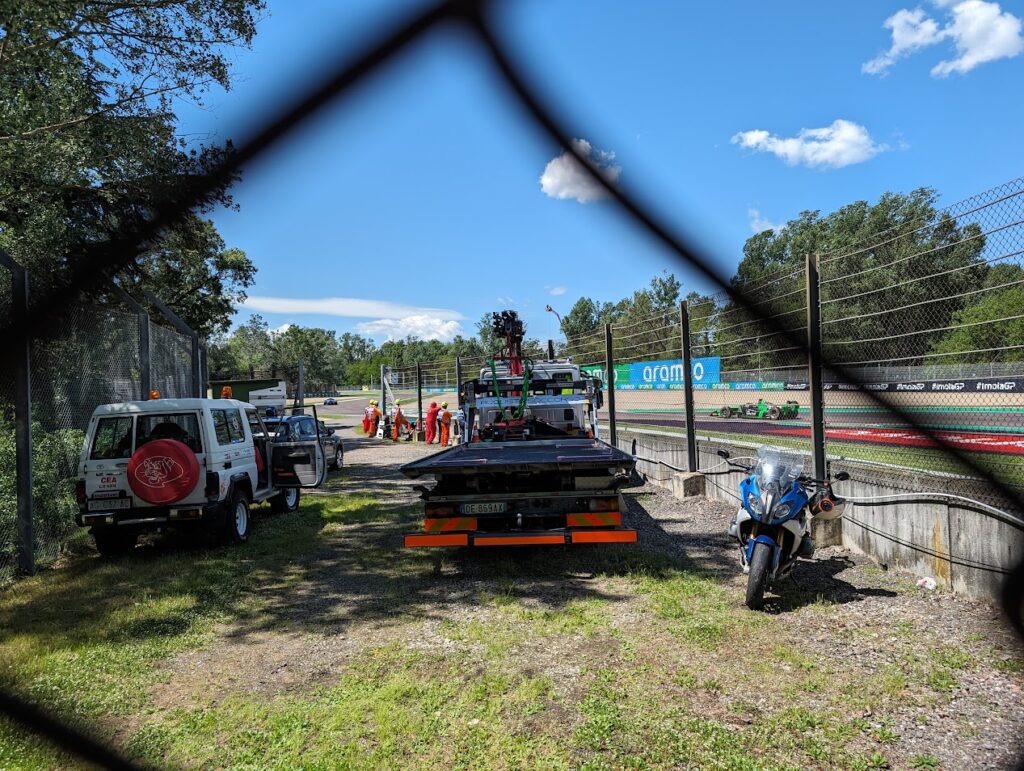 GA view from near the Tamburello chicane entrance.