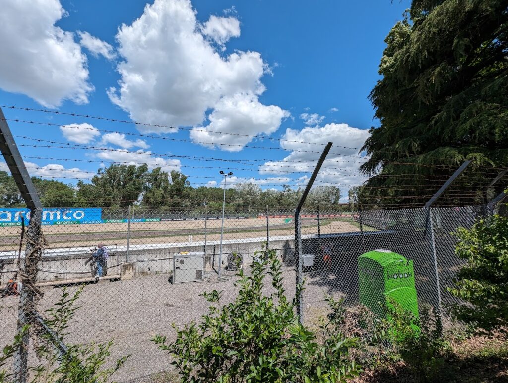 GA view from near the Tamburello chicane exit.