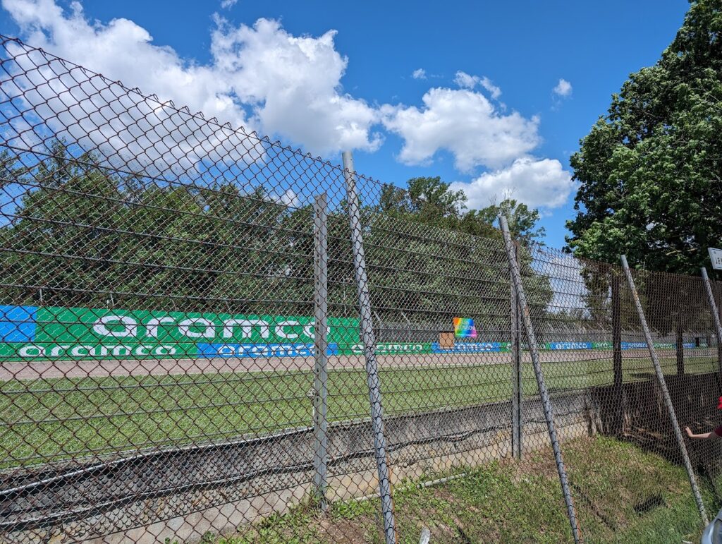 GA view of the Tamburello chicane exit.