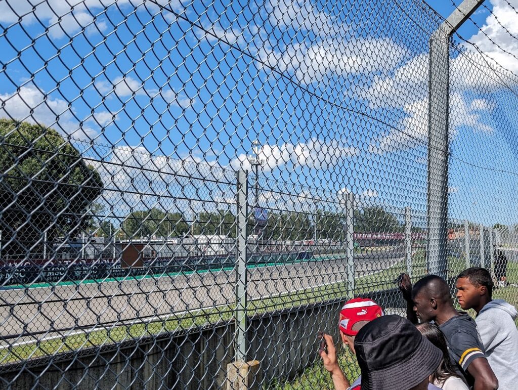 View towards turn 20 from the GA area near the Rivazza 1 grandstands.