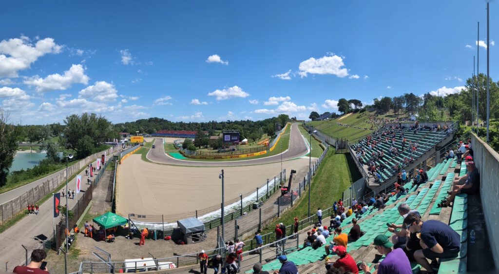 Wide angle view from Tosa. The larger section is on the right side with Prato Tosa further up the hillside.