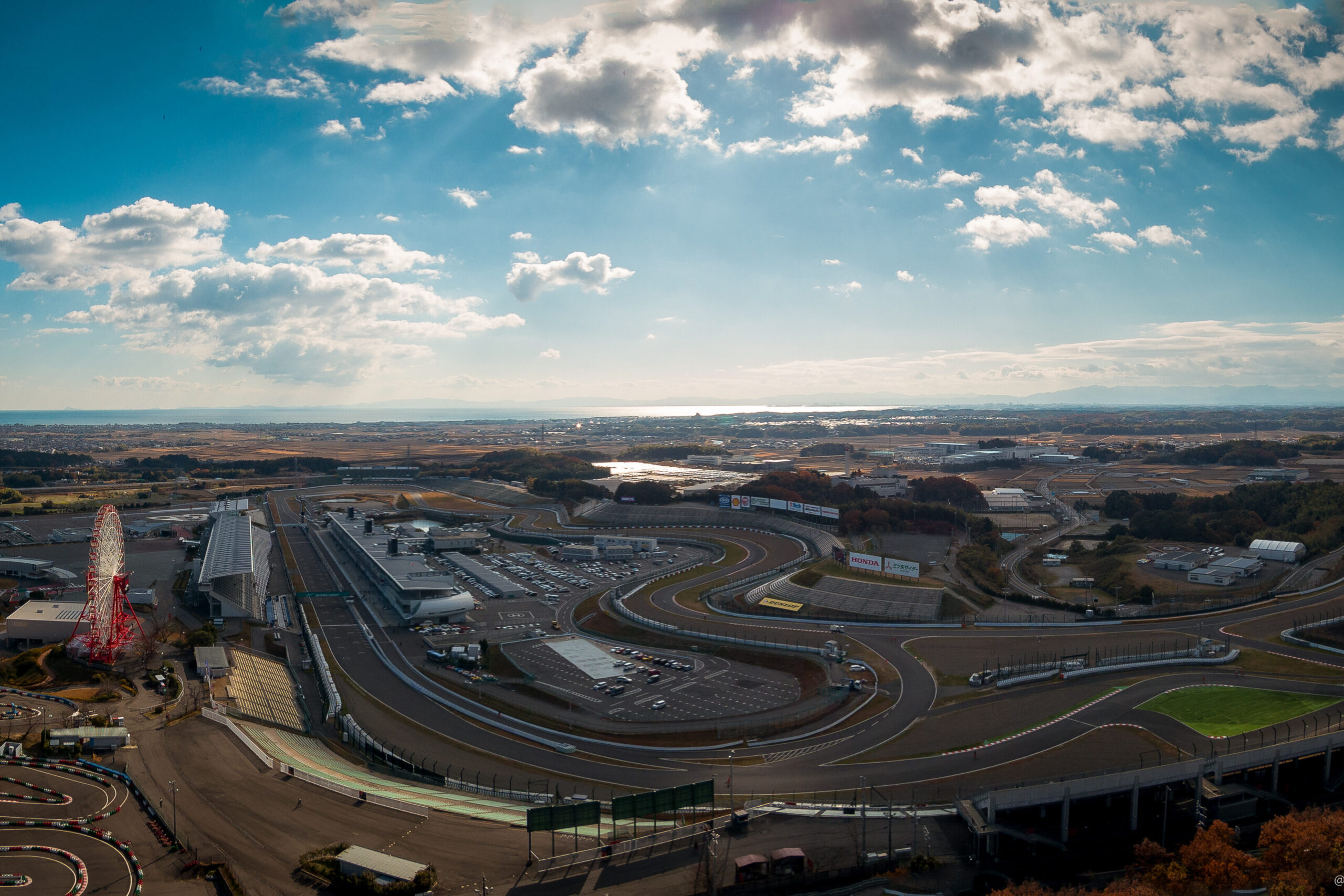 View of Suzuka (panorama) from an elevated view point.