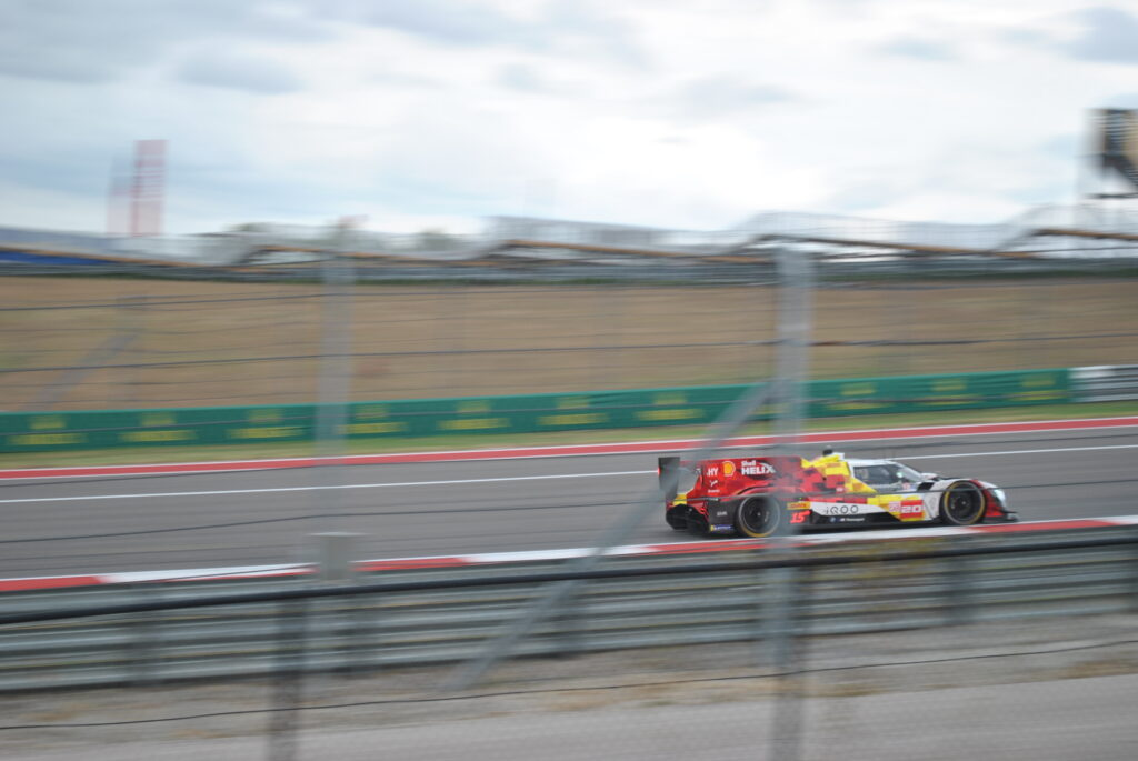 BMW 20 car on the entry to T1 from the GA area.