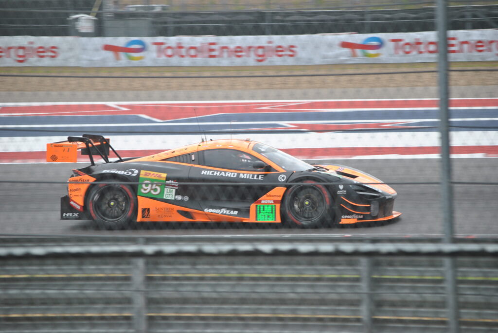 United Autosports McLaren through the fence from the T17 GA area.
