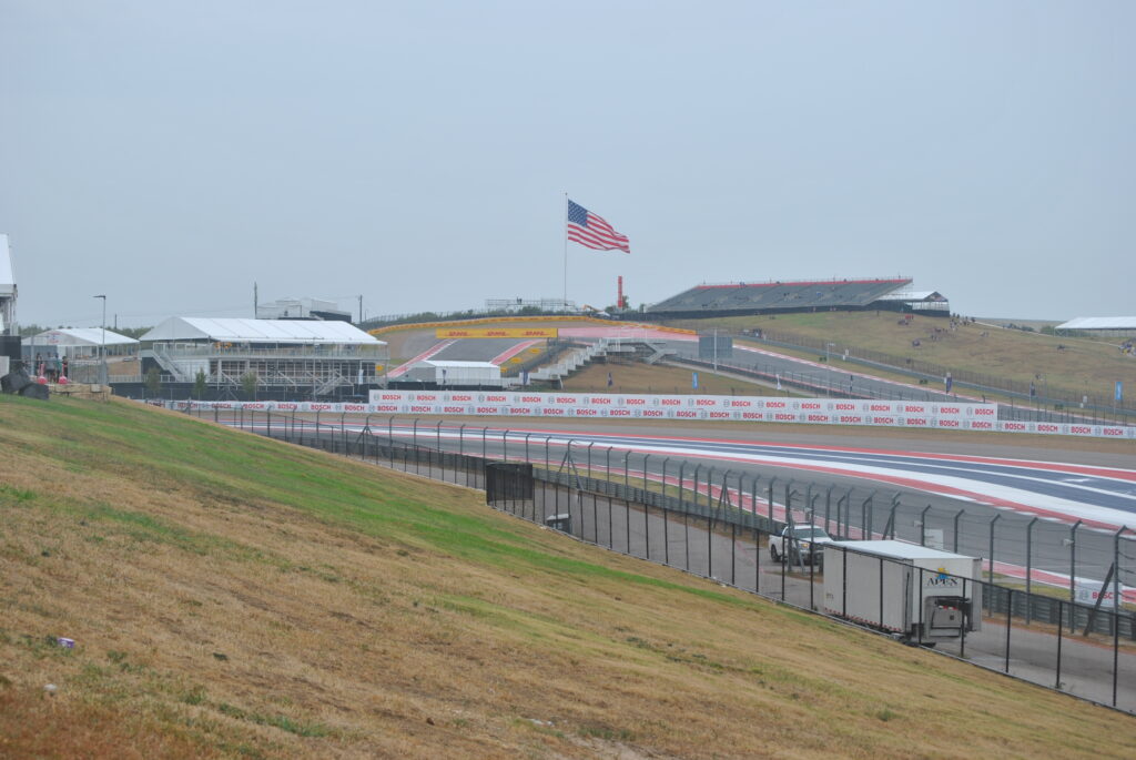 View towards T18 and T1 off in the distance as viewed from the GA area between T18 and T19.