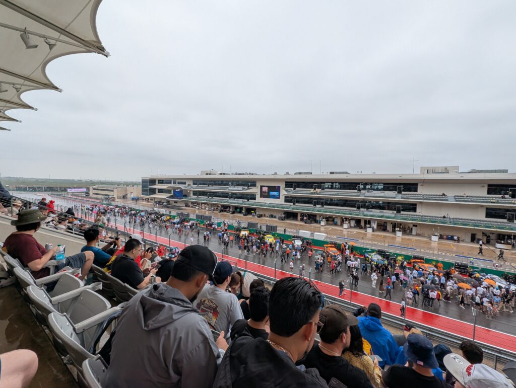 View from the middle of the Club section of the Main Grandstands towards T20.