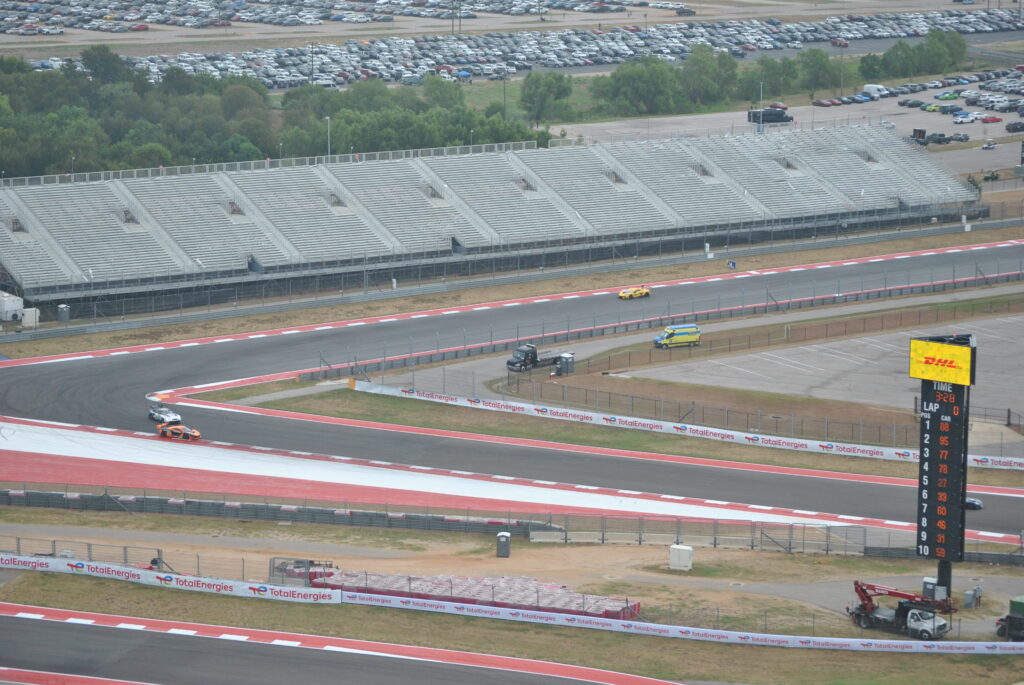 The T12 Grandstands as viewed from the COTA tower.
