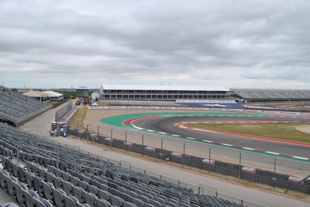 View of T12 and T15 from the middle of the T15 Grandstand.