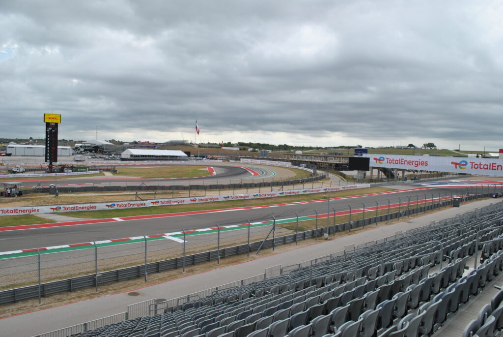 View of T13, T14, and entry to T16 from the middle of the T15 Grandstand.