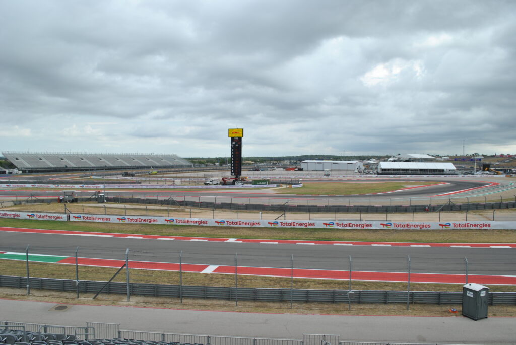 View of T12, T13, T14, and the T15 exit from the right-most side of the right section of the T15 Grandstands.