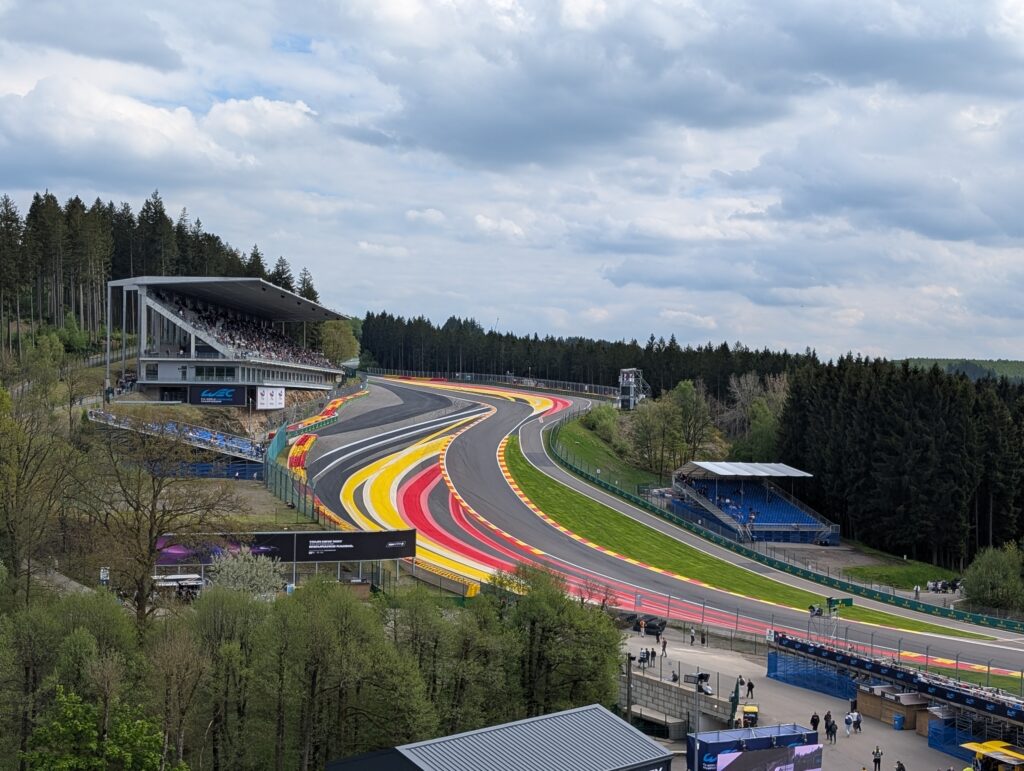 Picturesque Raidillon as viewed from the Fan Zone ferris wheel.